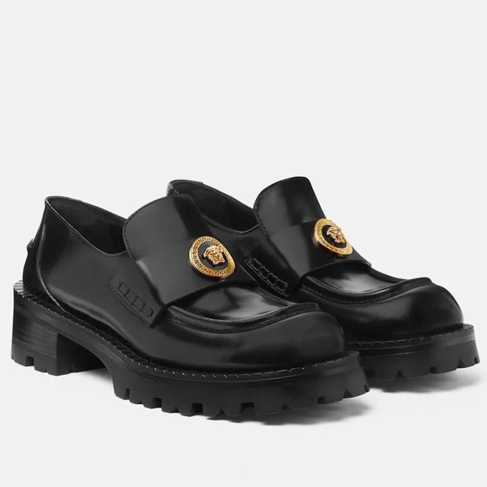 New Authentic VERSACE ALIA PLATFORM LOAFERS 35 MM SIZE 40